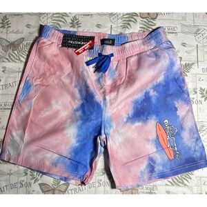 Chemistry Mens Swim‎ Trunks Shorts Tie Dye Skeleton Surfing UPF 50 Large